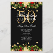 Vakantie 50e verjaardag Programma Gold met menu (Voorkant)