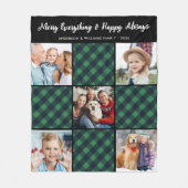 Vakantie 5 Afbeelding Quilt Collage Gepersonalisee Fleece Deken (Voorkant)