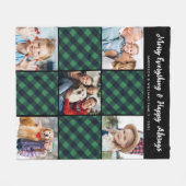 Vakantie 5 Afbeelding Quilt Collage Gepersonalisee Fleece Deken (Voorkant (Horizontaal))