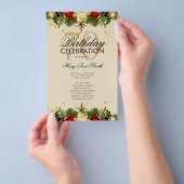 Vakantie 70e verjaardag Programma Gold met menu (Hand)