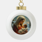 Vakantie accenten keramische bal ornament (Voorkant)