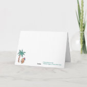 Vakantie Aloha kerstkaart Bedankkaart (Achterkant)
