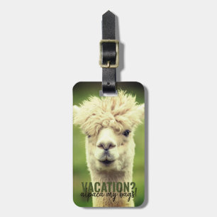 Vakantie Alpaca Mijn Tassen Groen Bagagelabel
