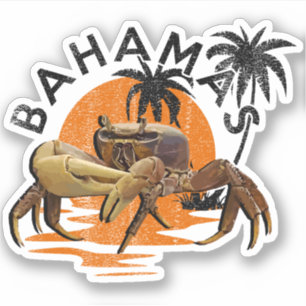 Vakantie Andros Crab Bahamas Vlag Sticker Cruise