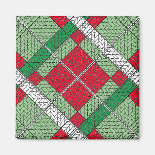VAKANTIE ARGYLE KNIT Square Magnet Magneet