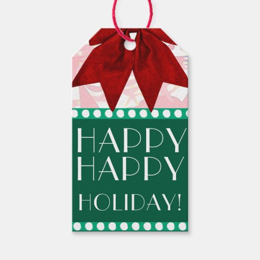 VAKANTIE ART DECO CADEAULABEL (Voorkant)