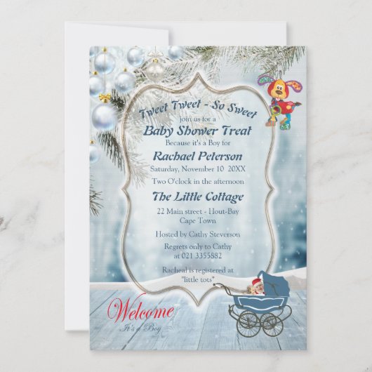 Vakantie Baby Shower Kaart (Voorkant)