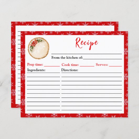 Vakantie bakken kersttaart recept (Voorkant / Achterkant)