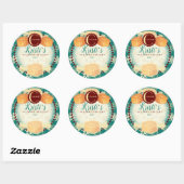 Vakantie bakken zelfgemaakte karamels kerst ronde sticker (Vel)