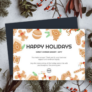 Vakantie Bakkerij Gingerbread Vakantie Kaart