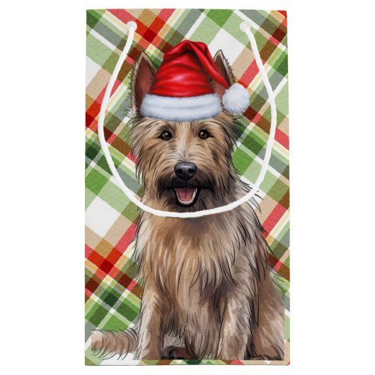 Vakantie Berger Picard Dog Fun Plaid Kerstmis Klein Cadeauzakje (Achterkant)