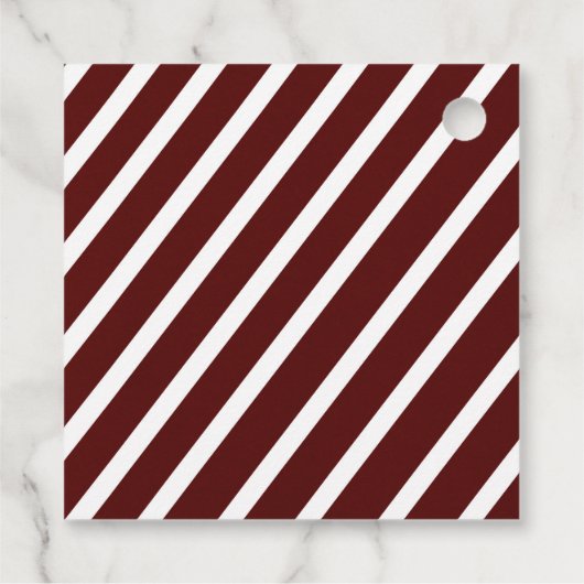 Vakantie Bessen Vrolijk Kerstmis Familie Monogram Bedankjes Labels (Achterkant)