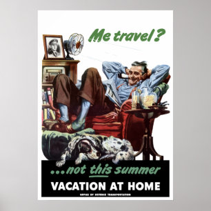 Vakantie bij WW2-Poster thuis Poster