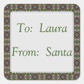 Vakantie Bloem abstract ontwerp Vierkante Sticker (Voorkant)