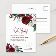 Vakantie Bloemen Baby shower per Mail Invitation
