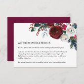 Vakantie Bloemen Winter Trouwdetails Invoegen Kaar Informatiekaartje (Voorkant / Achterkant)