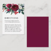 Vakantie Bloemen Winter Wedding Routebeschrijving Informatiekaartje (Voorkant / Achterkant)