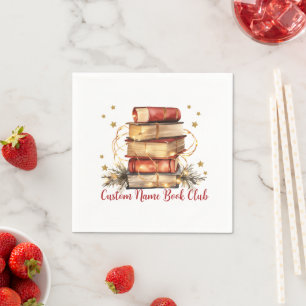 Vakantie boekliefhebber, aangepaste boekenclub servet