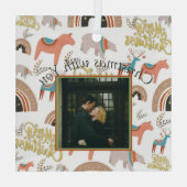 Vakantie Boho fotothema Glas Ornament (Achterkant)