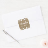 Vakantie Botanicals Vierkante Sticker (Envelop)