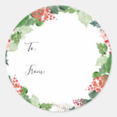 Vakantie Botanische Gift Sticker (Voorkant)