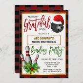 Vakantie Bowling Party uitnodiging (Voorkant / Achterkant)