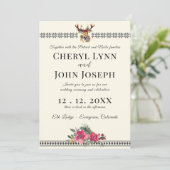 Vakantie bruiloft in de Lodge uitnodiging (Staand voorkant)