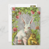  vakantie Bunny Easter Briefkaart (Voorkant / Achterkant)