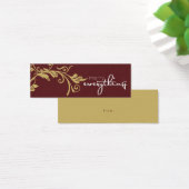 VAKANTIE CADEAU LABEL :: Vette wijnstok 2 Mini Visitekaartjes (Bureau)