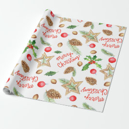 Vakantie cadeauverpakking Merry Christmas Stars Cadeaupapier