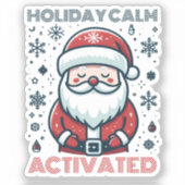  vakantie Calm Santa Sticker (Voorkant)