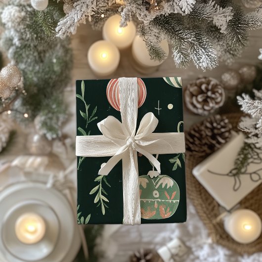  Vakantie Charm Feestelijke Baubles Cadeaupapier