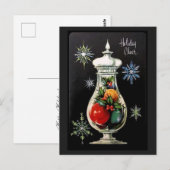 Vakantie Cheer  Black Candy Jar Briefkaart (Voorkant / Achterkant)