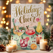 Vakantie Cheer Cocktail Christmas Kaart