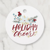 Vakantie Cheer Foliage Kerstcadeau Bedankjes Labels (Voorkant)