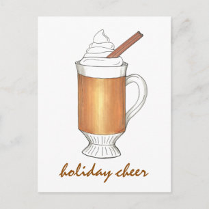 Vakantie Cheer Hot Buttered Rum Christmas Drink Feestdagenkaart