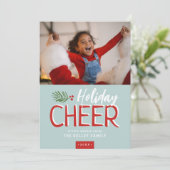 Vakantie Cheer Kerstmis Fotokaart Feestdagenkaart (Staand voorkant)
