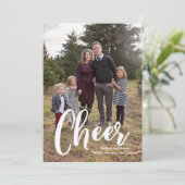 Vakantie Cheer Moderne Foto Kerst Kaart (Staand voorkant)