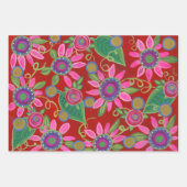 Vakantie Cheer Wrapping Paper Flat Sheet Set van 3 (Voorkant)