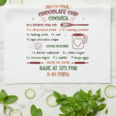 Vakantie Chocolade Chip Cookie Recept Kerstmis Theedoek (Gevouwen)