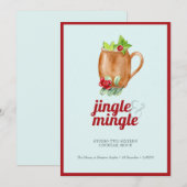 Vakantie Cocktail Jingle & Mingle Party Kaart (Voorkant / Achterkant)