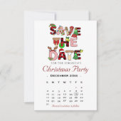 Vakantie Cocktail Party Company Kerstmis Save The Date (Voorkant)