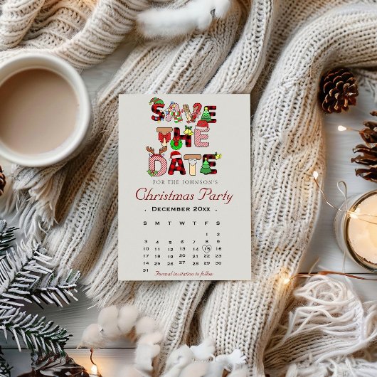 Vakantie Cocktail Party Company Kerstmis Save The Date