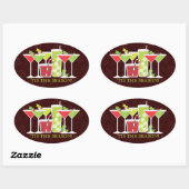 Vakantie Cocktail Party Invitation Sticker (Vel)