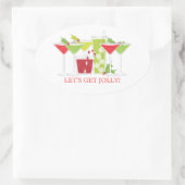 Vakantie Cocktail Party Invitation Sticker (Tas)