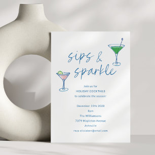 Vakantie Cocktail Party Kerstviering Kaart