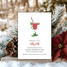 Vakantie Cocktails Feestelijke Kerstparty Rood 