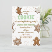 Vakantie Cookie Decorating Verjaardagsfeest Kaart (Staand voorkant)