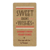 Vakantie Cookie Labels voor Cookie Swaps & Gifts (Voorkant)