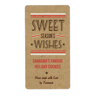 Vakantie Cookie Labels voor Cookie Swaps & Gifts